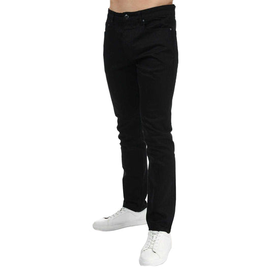 Black - Front - Weekend Offender Mens Tapered Jeans