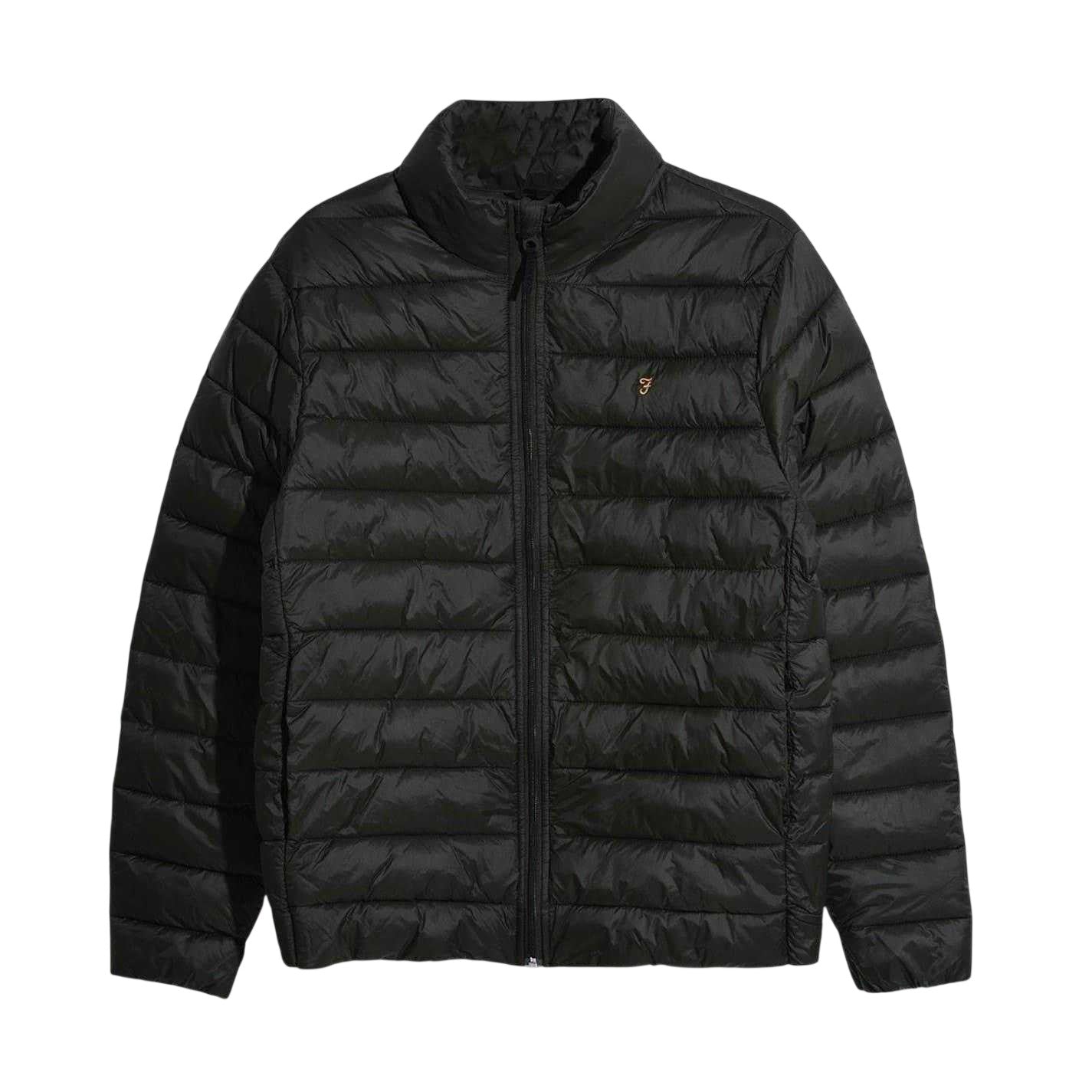Evergreen - Front - Farah Mens Joel Quilted Regular Puffer Jacket