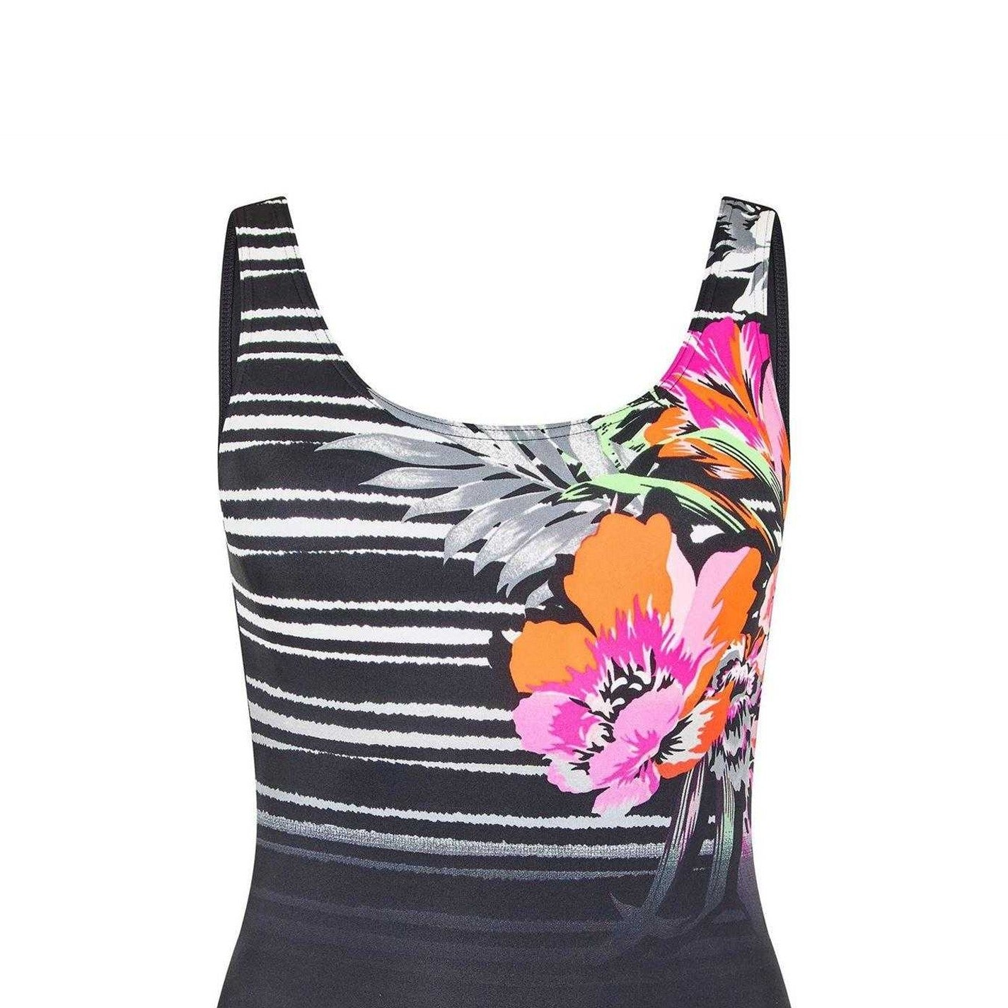 Multicoloured - Side - Zoggs Womens-Ladies Latino Love Scoopback One Piece Swimsuit