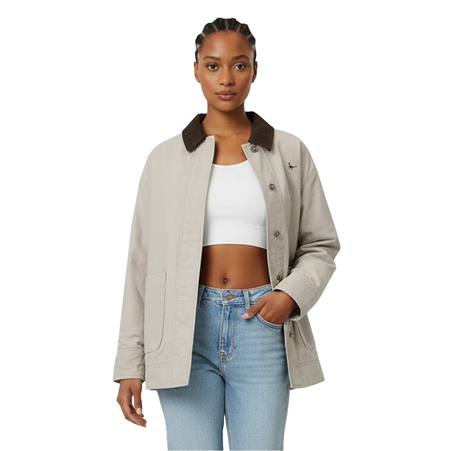 Tan - Side - Jack Wills Womens-Ladies Barn Regular Puffer Jacket