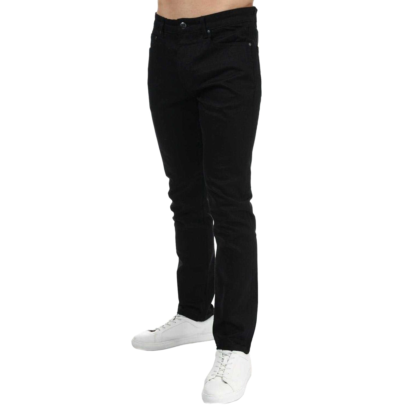 Black - Front - Weekend Offender Mens Tapered Jeans