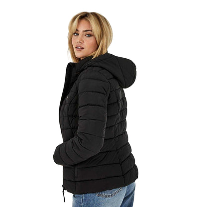 Black - Back - Jack Wills Womens-Ladies Luna Puffer Jacket