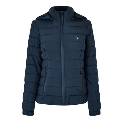 Space Blue - Front - Jack Wills Womens-Ladies Luna Puffer Jacket