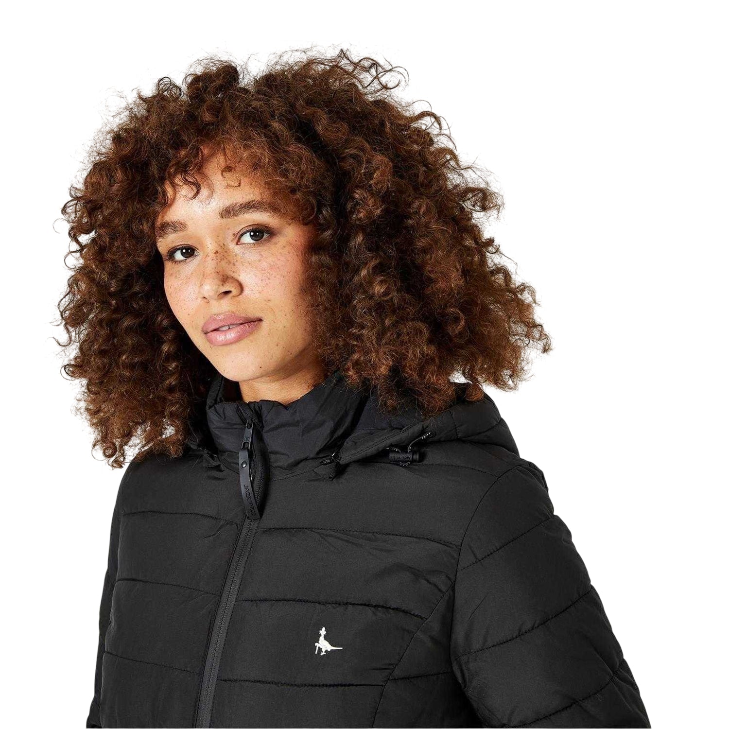 Black - Side - Jack Wills Womens-Ladies Luna Puffer Jacket