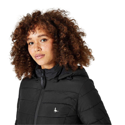 Black - Side - Jack Wills Womens-Ladies Luna Puffer Jacket