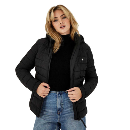 Black - Front - Jack Wills Womens-Ladies Luna Puffer Jacket