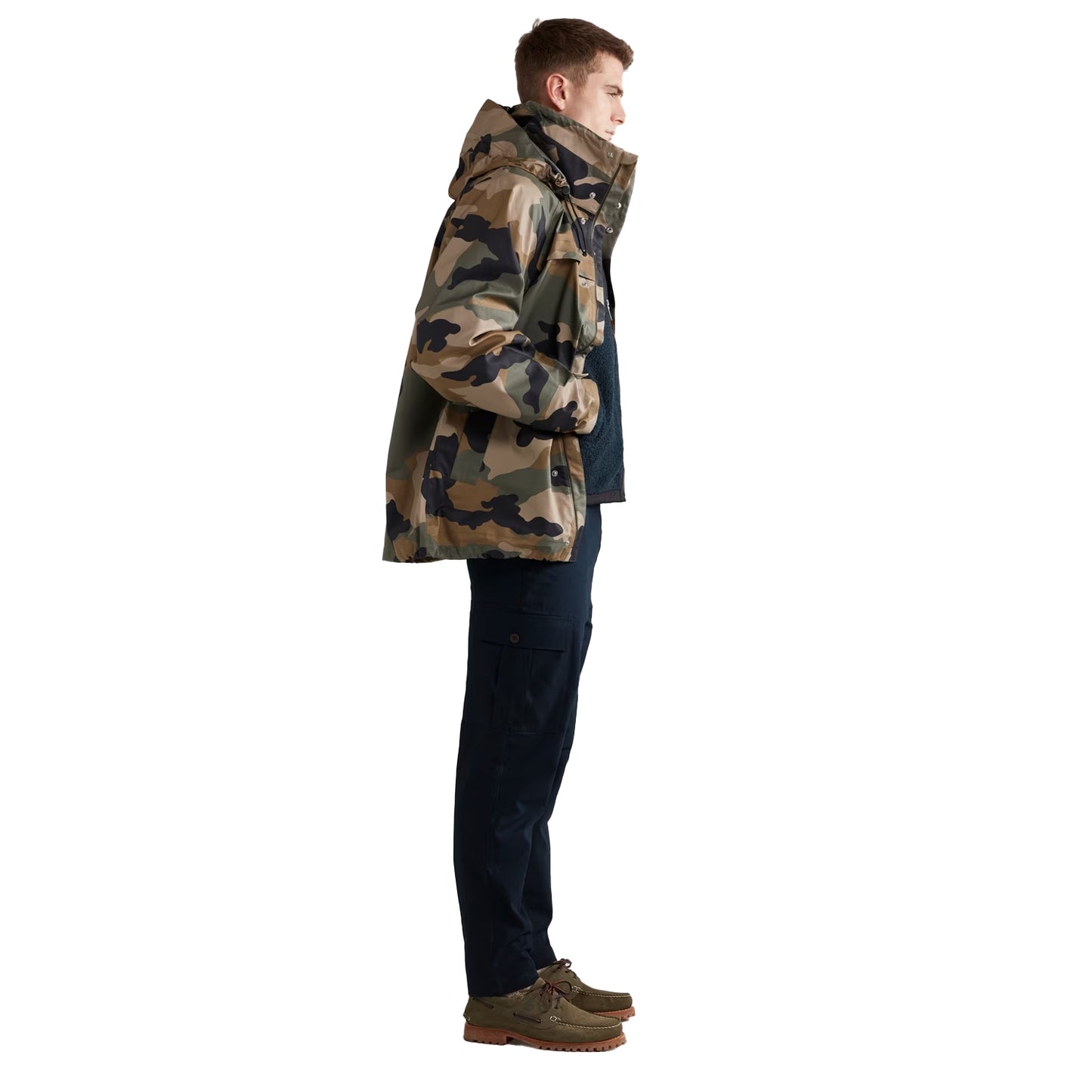 Vintage Green - Back - Farah Mens Camouflage Parka