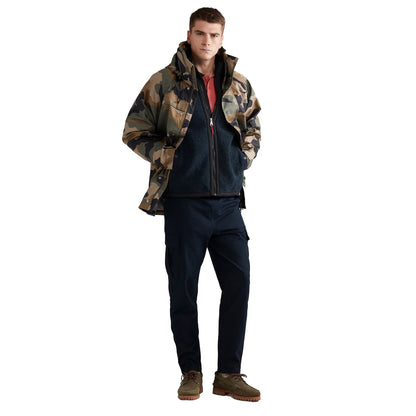Vintage Green - Side - Farah Mens Camouflage Parka