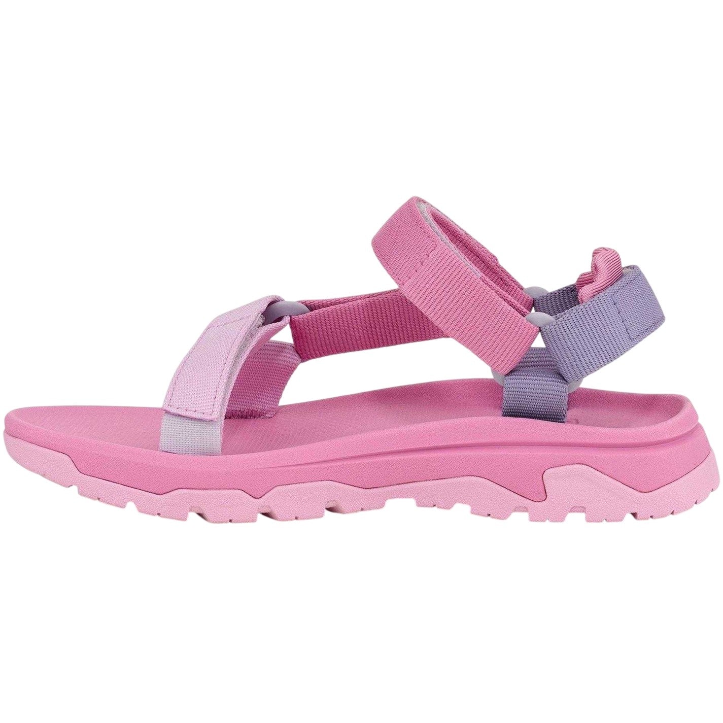 Bright Pink - Side - Teva Childrens-Kids Adjustable Strap Sandals