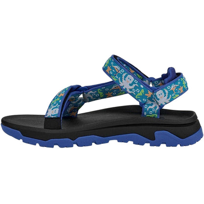 Ocean Blue - Side - Teva Childrens-Kids Adjustable Strap Sandals