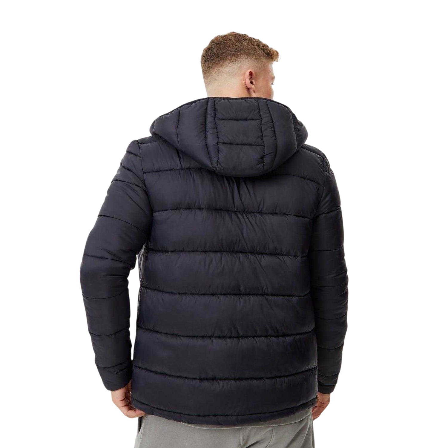Black - Back - Jack Wills Mens Kershaw Embroidered Logo Hooded Jacket