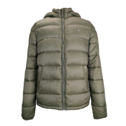 Khaki - Front - Jack Wills Mens Kershaw Embroidered Logo Hooded Jacket