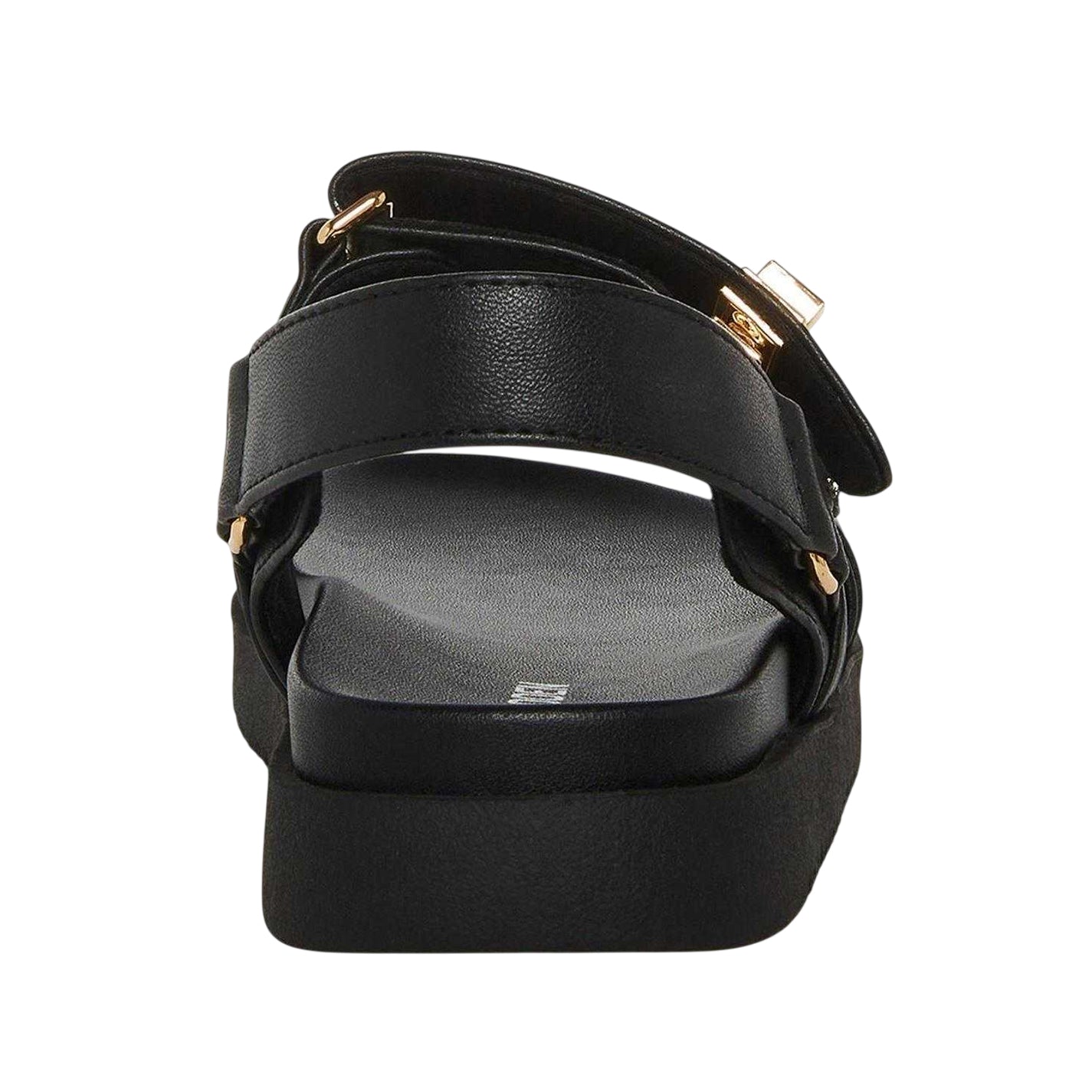 Black - Back - Steve Madden Childrens-Kids Open Toe Flat Sandals