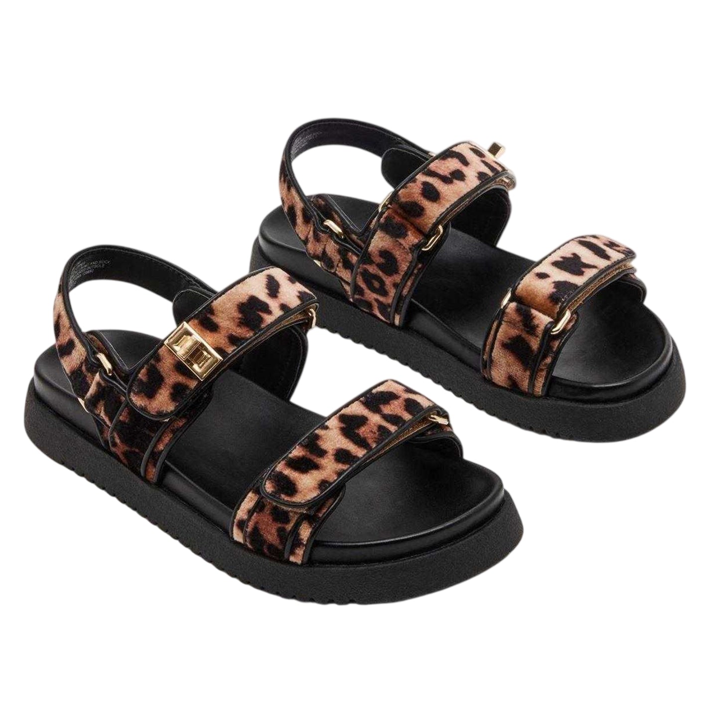 Leopard - Lifestyle - Steve Madden Childrens-Kids Open Toe Flat Sandals