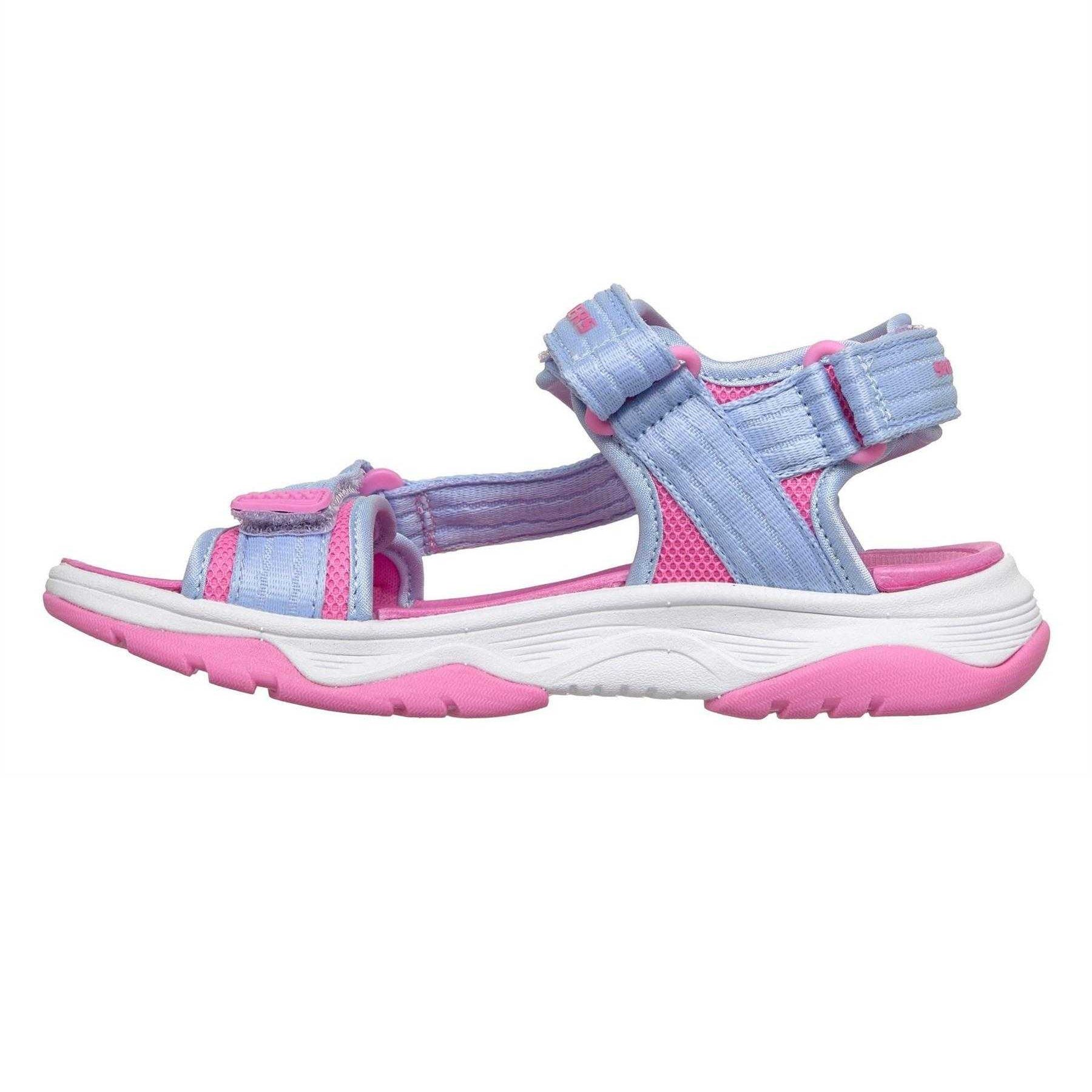 Lavender-Pink - Side - Skechers Girls Trail Flat Sandals