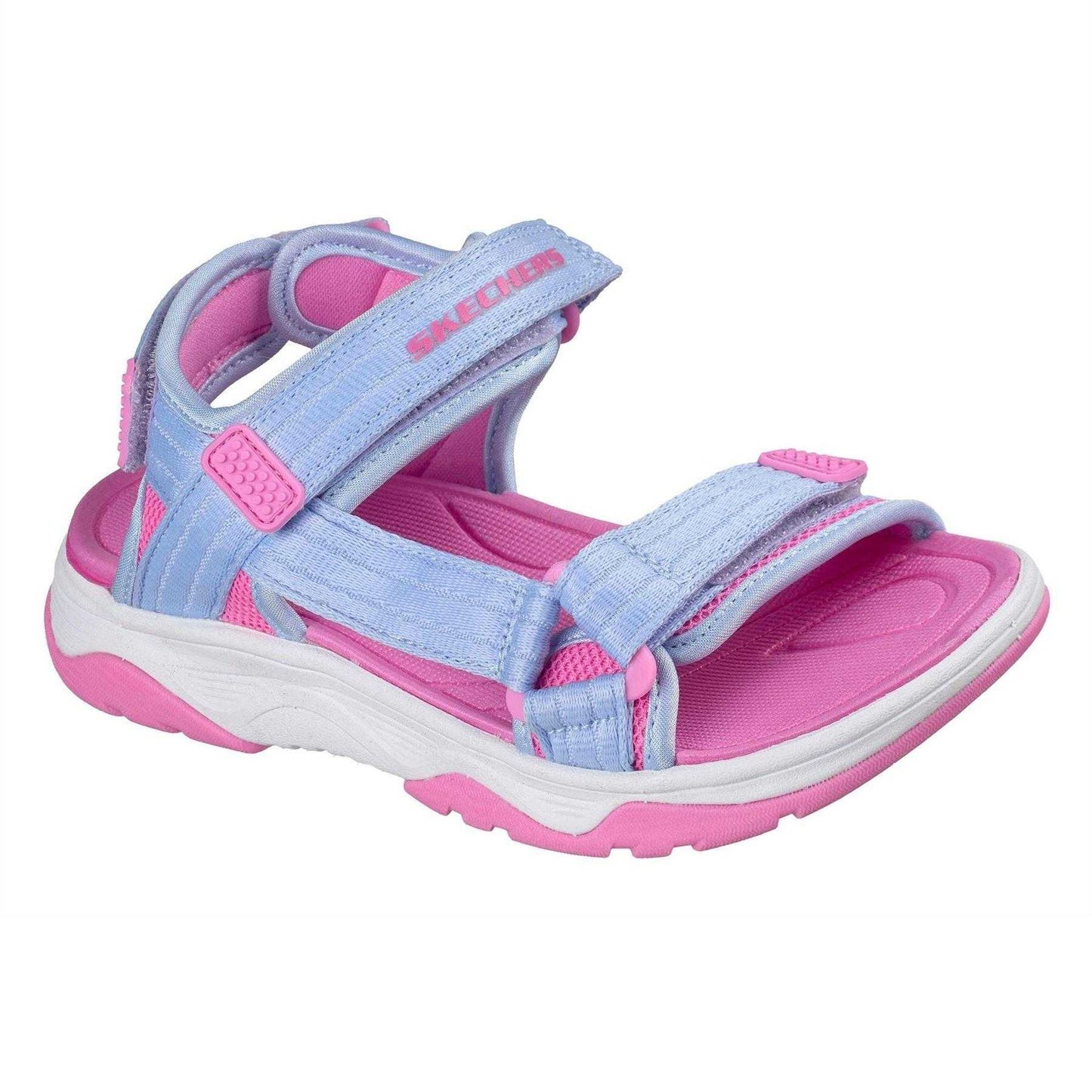 Lavender-Pink - Pack Shot - Skechers Girls Trail Flat Sandals