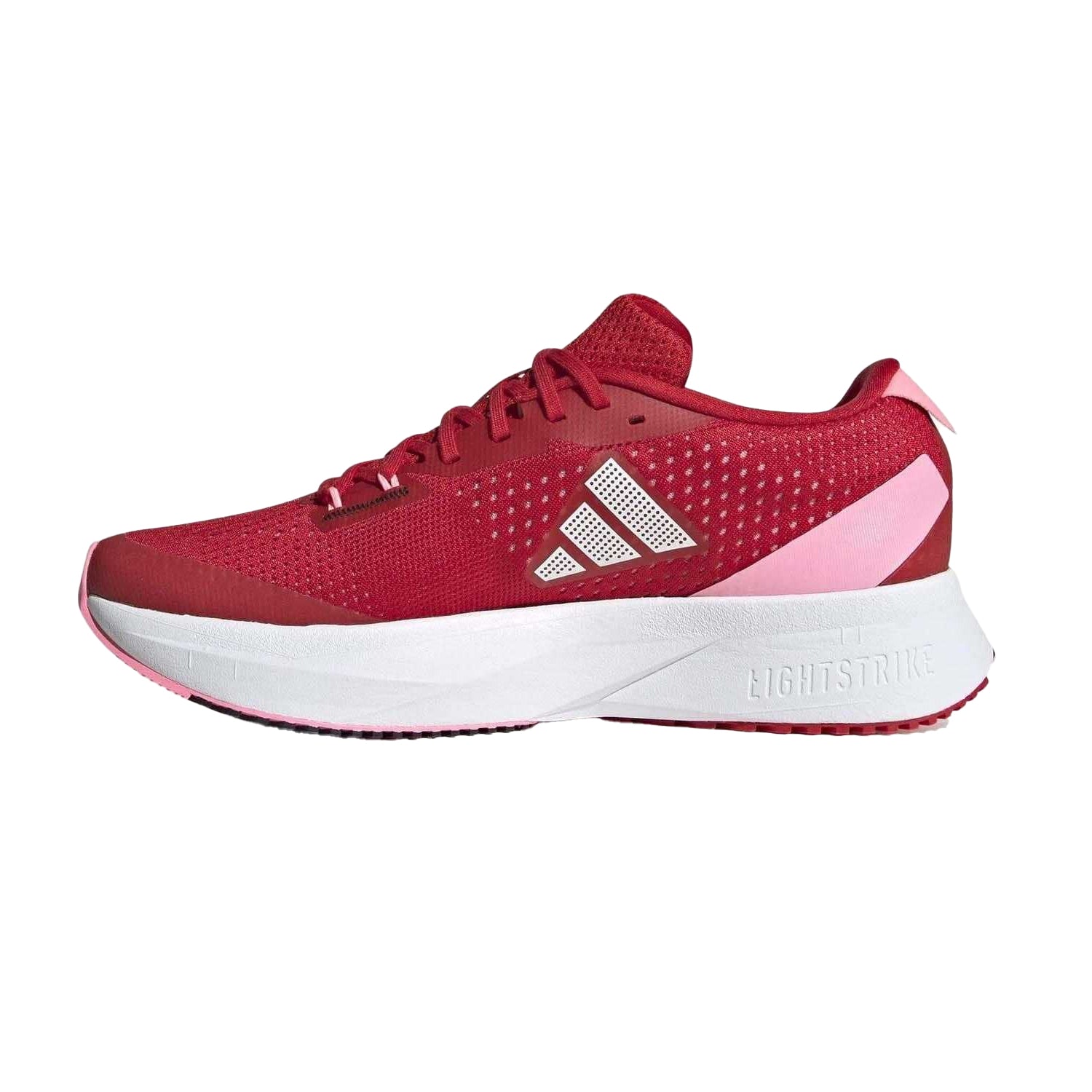 Red-White - Side - Adidas Womens-Ladies Adizero Running Trainers