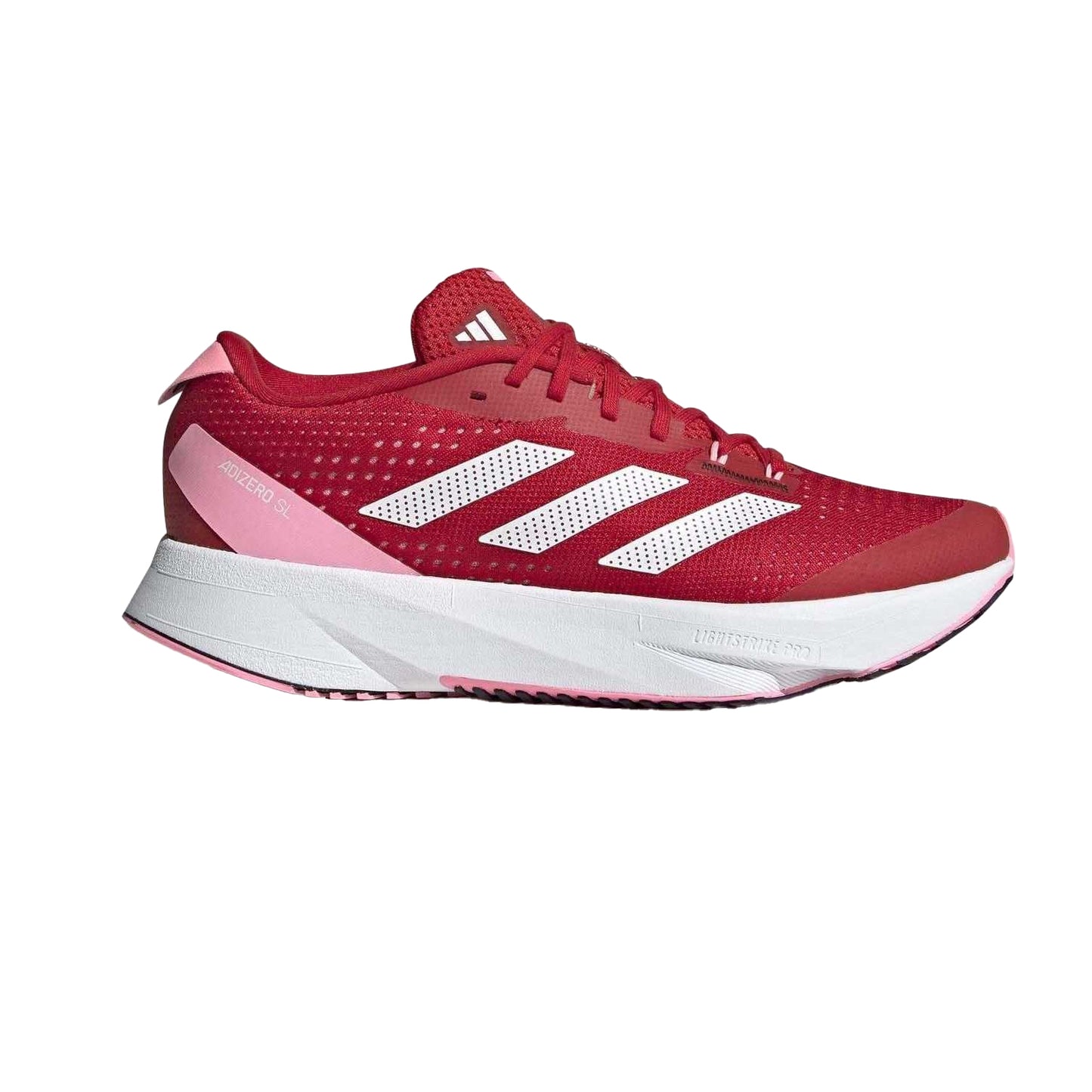Red-White - Lifestyle - Adidas Womens-Ladies Adizero Running Trainers