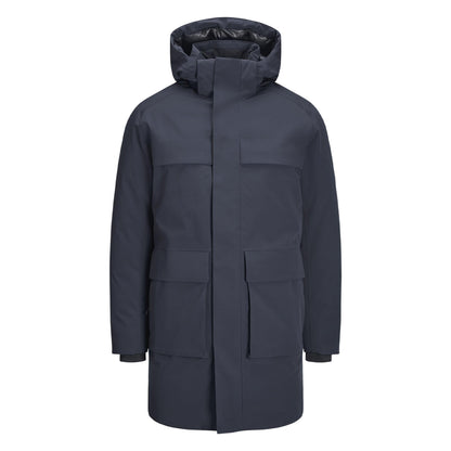 Dark Navy - Front - Jack And Jones Mens Relaxed Fit Parka
