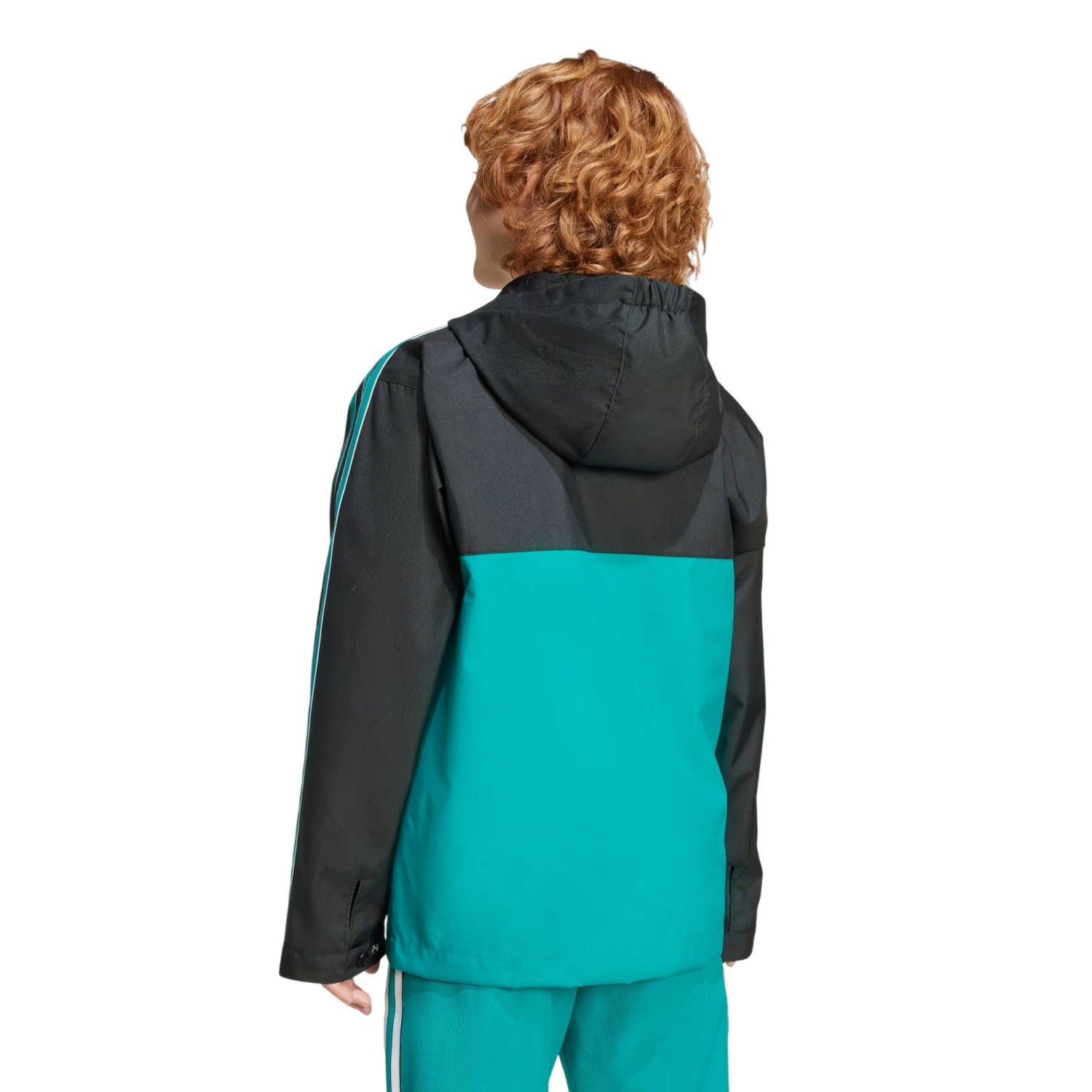 Black-Green - Back - Adidas Childrens-Kids Terrace Icons Liverpool FC Parka