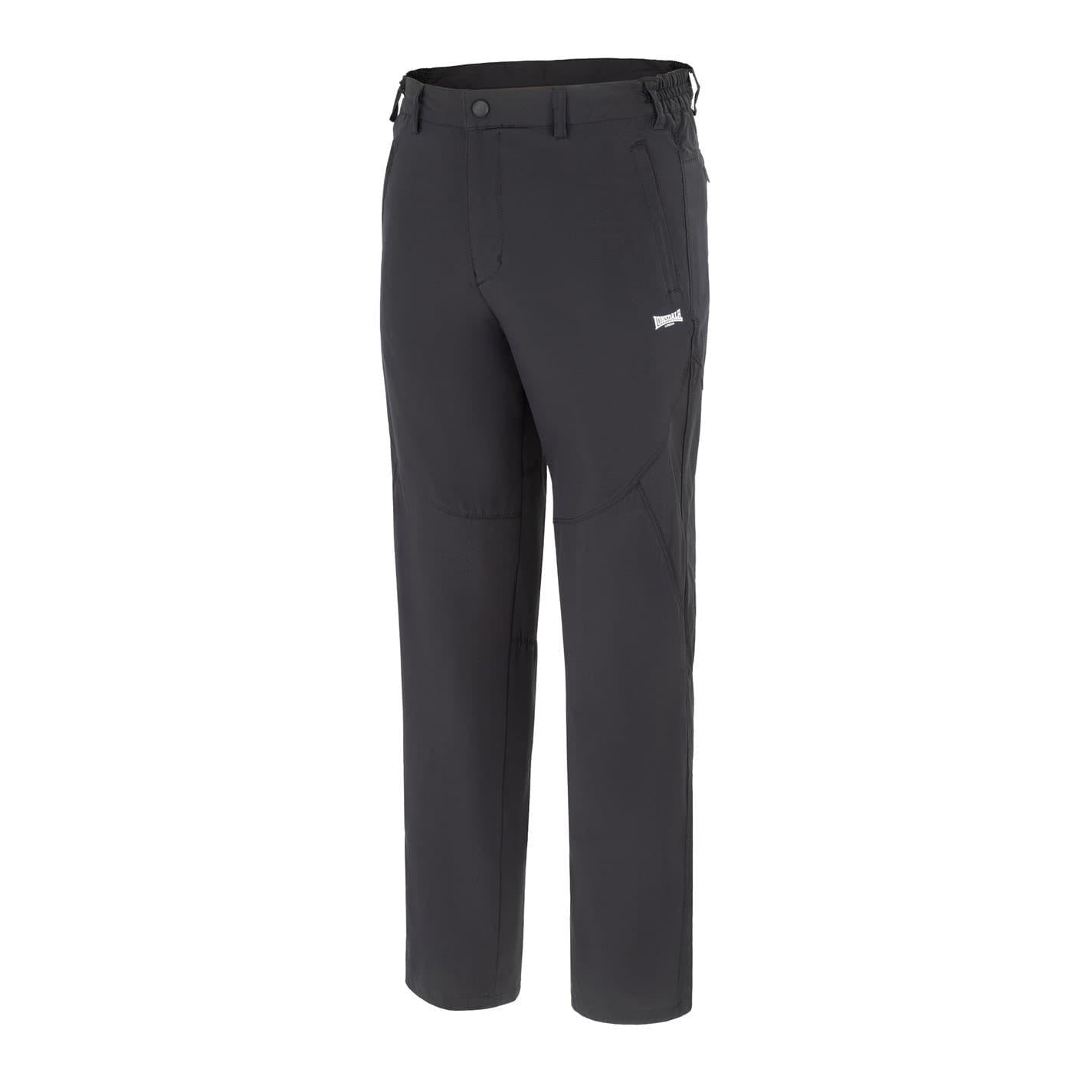 Grey - Side - Lonsdale Mens Woven Trousers