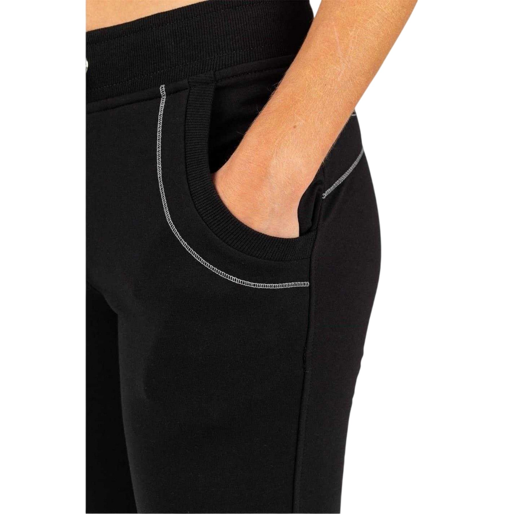 Black - Lifestyle - Sjeng Sports Womens-Ladies Contrast Stitching Regular Sweatpants