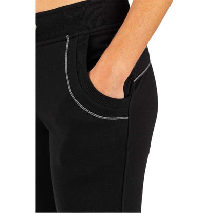 Black - Lifestyle - Sjeng Sports Womens-Ladies Contrast Stitching Regular Sweatpants