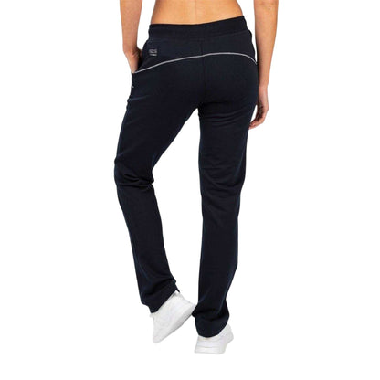 Dark Blue - Back - Sjeng Sports Womens-Ladies Contrast Stitching Regular Sweatpants
