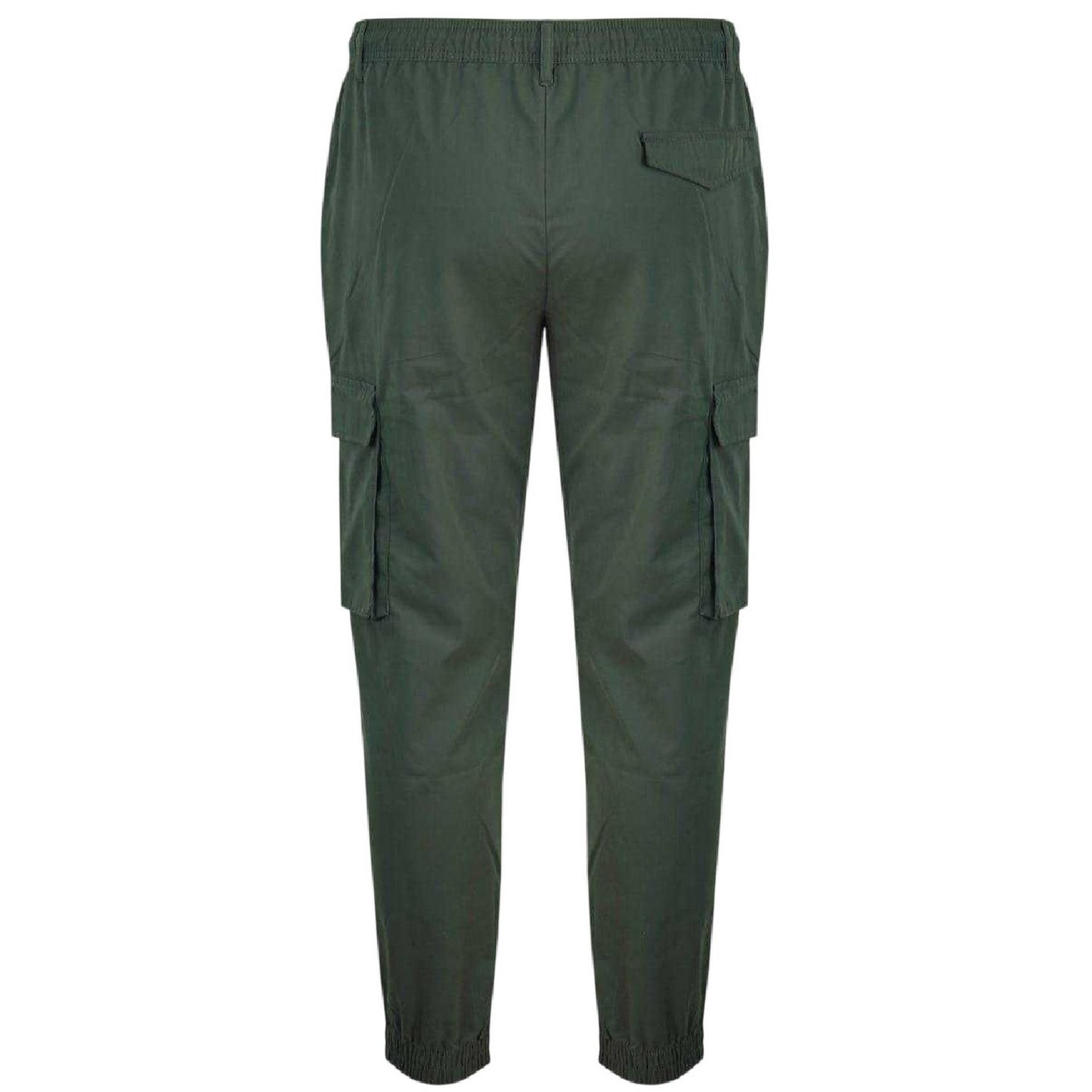 Khaki Green - Back - Firetrap Mens Cargo Jogging Bottoms