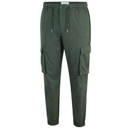 Khaki Green - Side - Firetrap Mens Cargo Jogging Bottoms