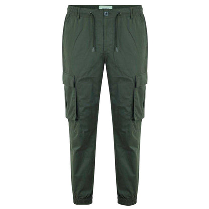 Khaki Green - Front - Firetrap Mens Cargo Jogging Bottoms