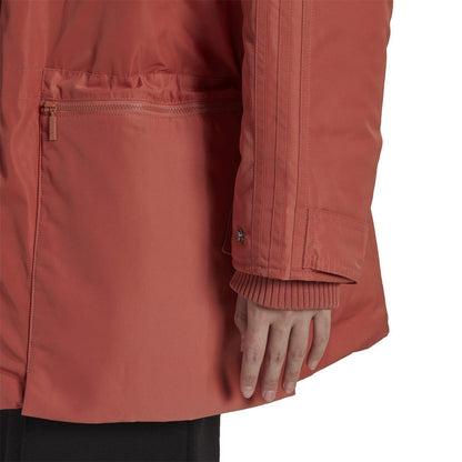 Burgundy - Side - Adidas Womens-Ladies Originals Parka