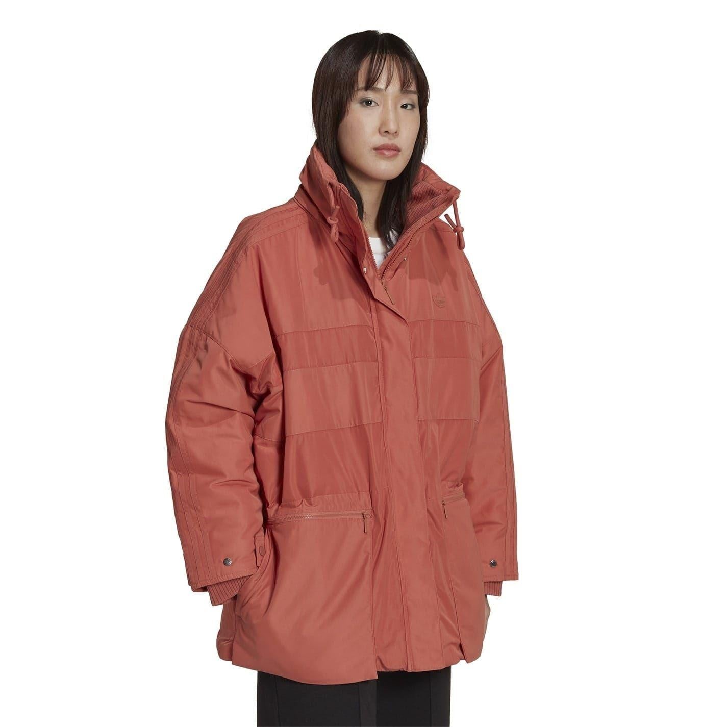 Burgundy - Pack Shot - Adidas Womens-Ladies Originals Parka