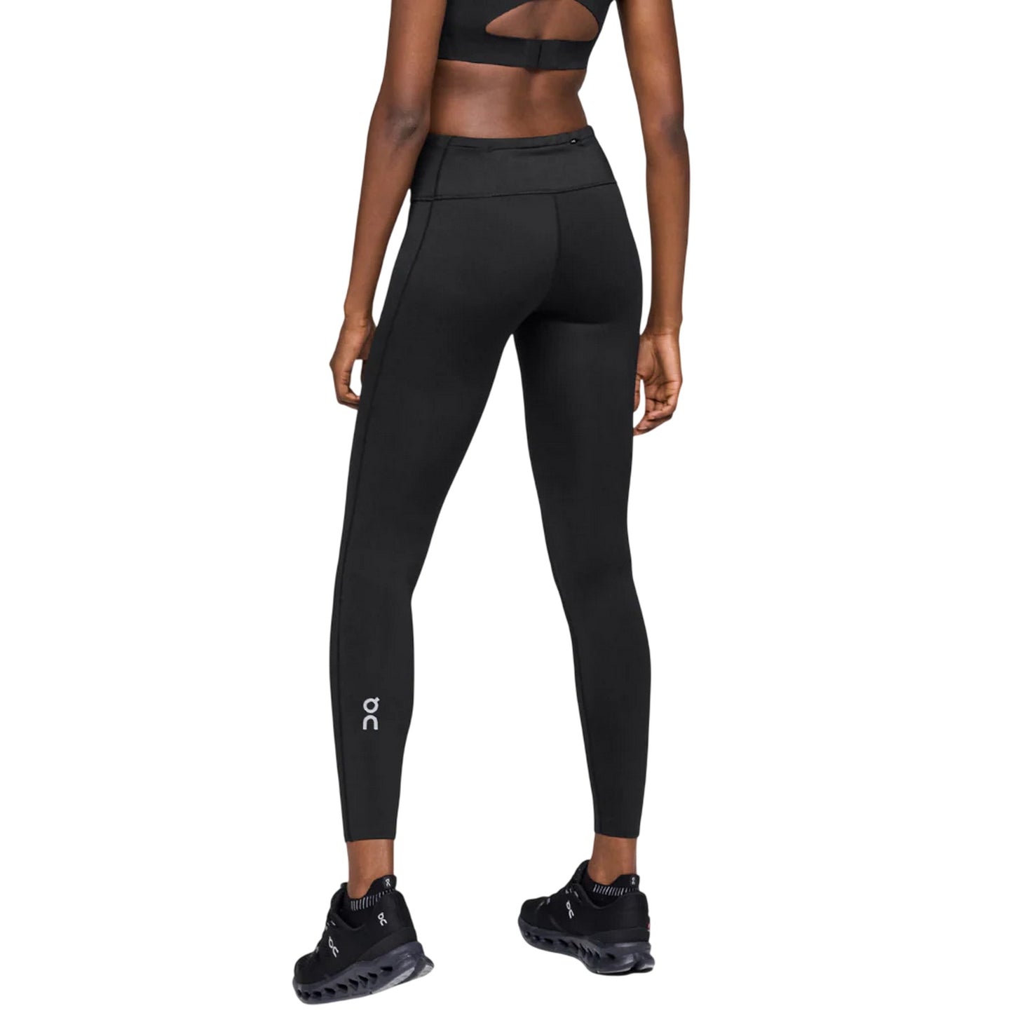 Black - Back - On Running Womens-Ladies Running Tights