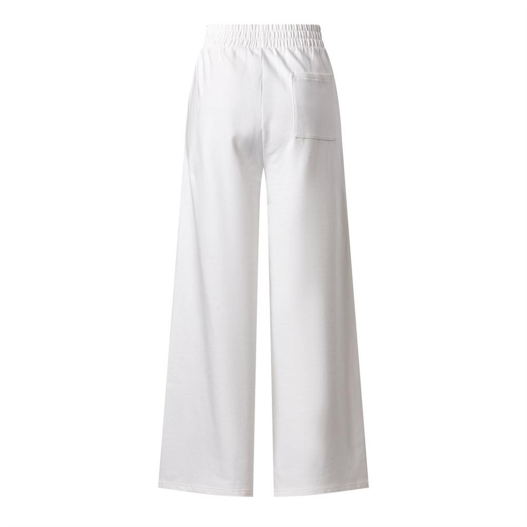 Cream - Back - Gym King Womens-Ladies Straight Leg Jogging Bottoms