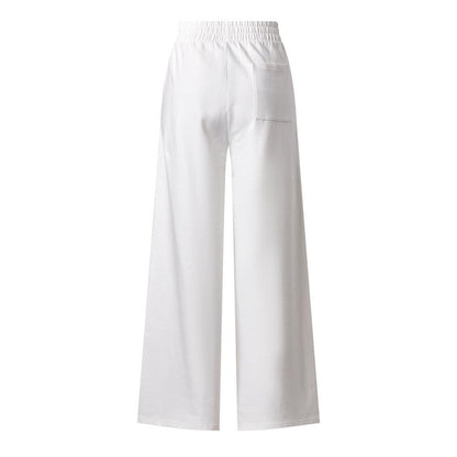 Cream - Back - Gym King Womens-Ladies Straight Leg Jogging Bottoms