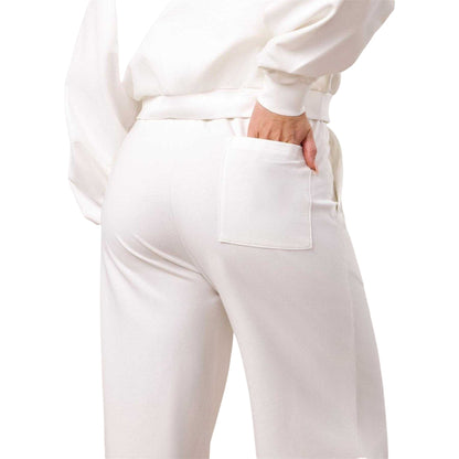 Cream - Side - Gym King Womens-Ladies Straight Leg Jogging Bottoms