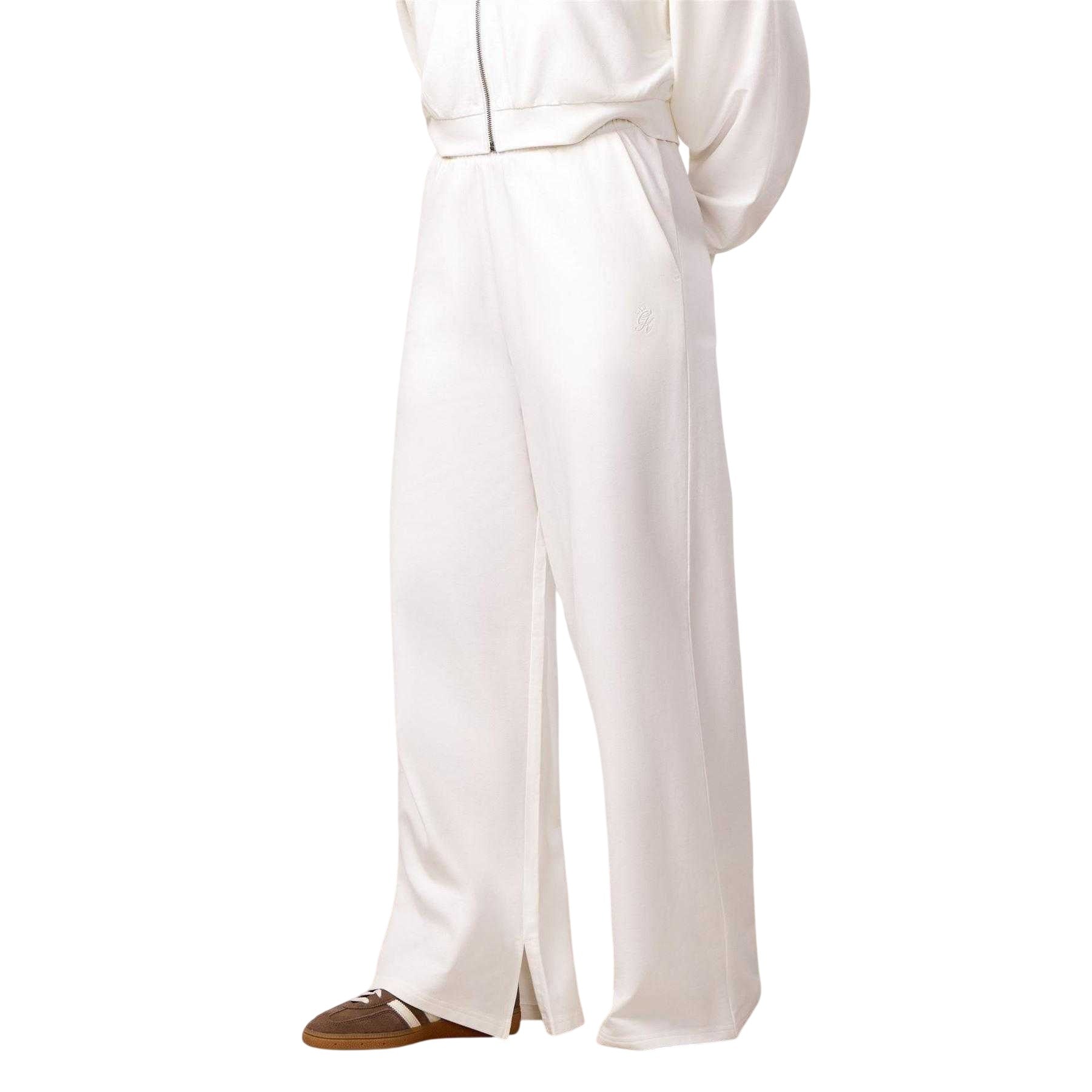 Cream - Lifestyle - Gym King Womens-Ladies Straight Leg Jogging Bottoms