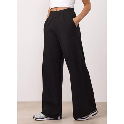 Black - Side - Gym King Womens-Ladies Straight Leg Jogging Bottoms