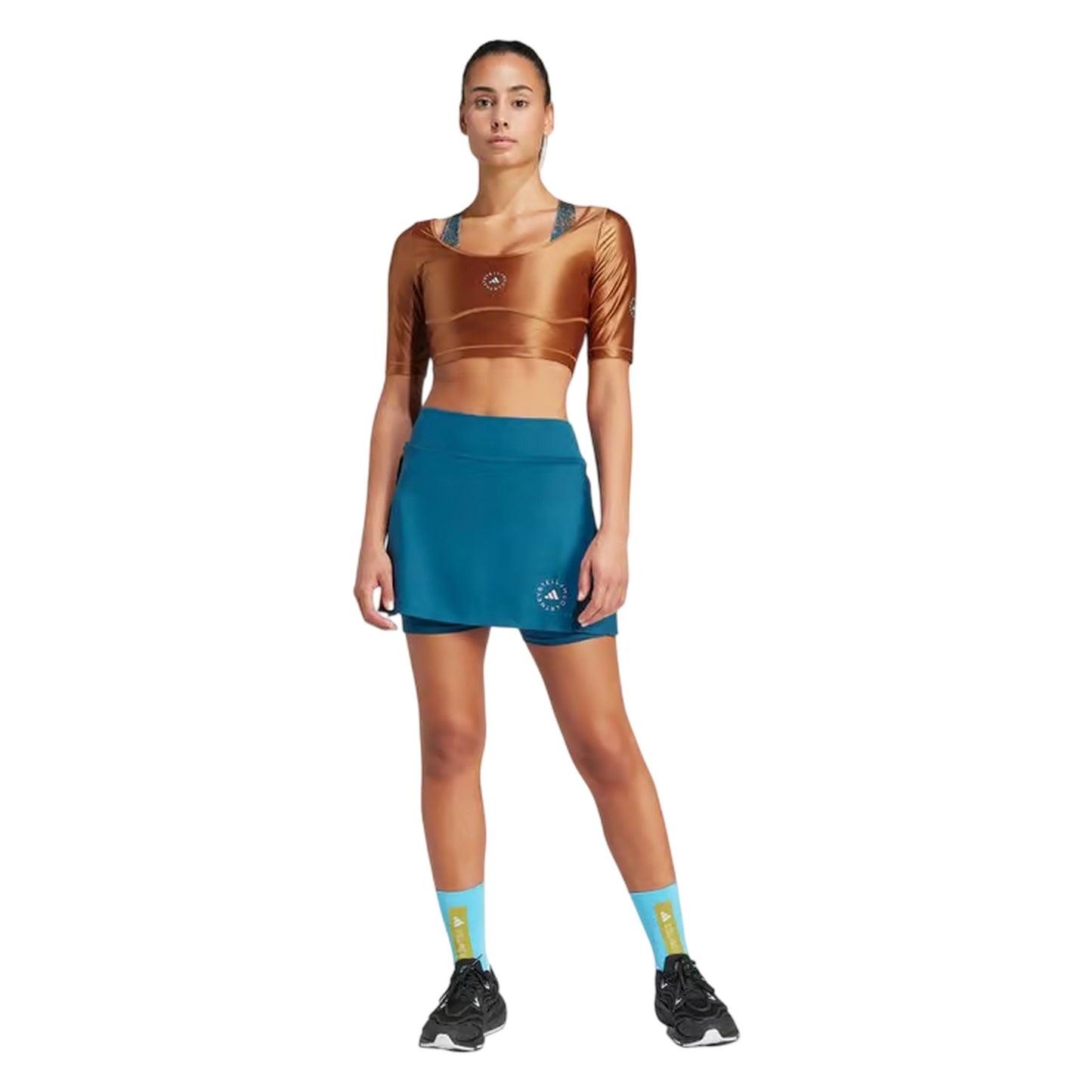 Green - Lifestyle - Adidas Womens-Ladies Stella McCartney Patterned Regular Sport Skort