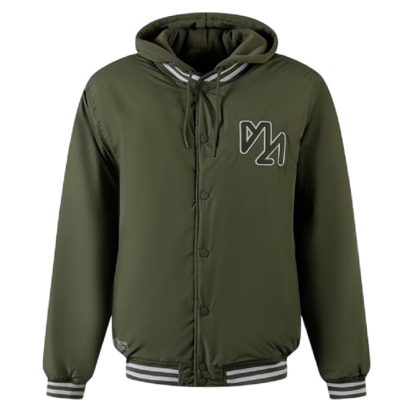Khaki - Front - Minoti Mens Detachable Hood Baseball Bomber Jacket