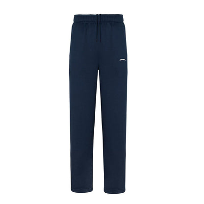 Navy - Front - Slazenger Mens Fleece Open Hem Trousers
