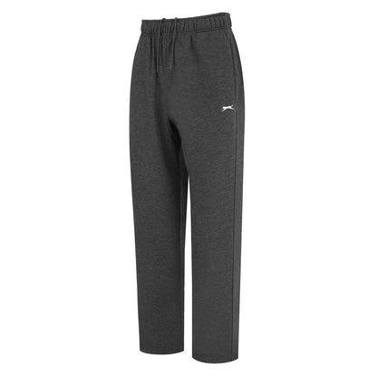 Charcoal Marl - Back - Slazenger Mens Fleece Open Hem Trousers