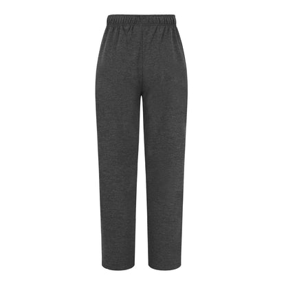 Charcoal Marl - Side - Slazenger Mens Fleece Open Hem Trousers