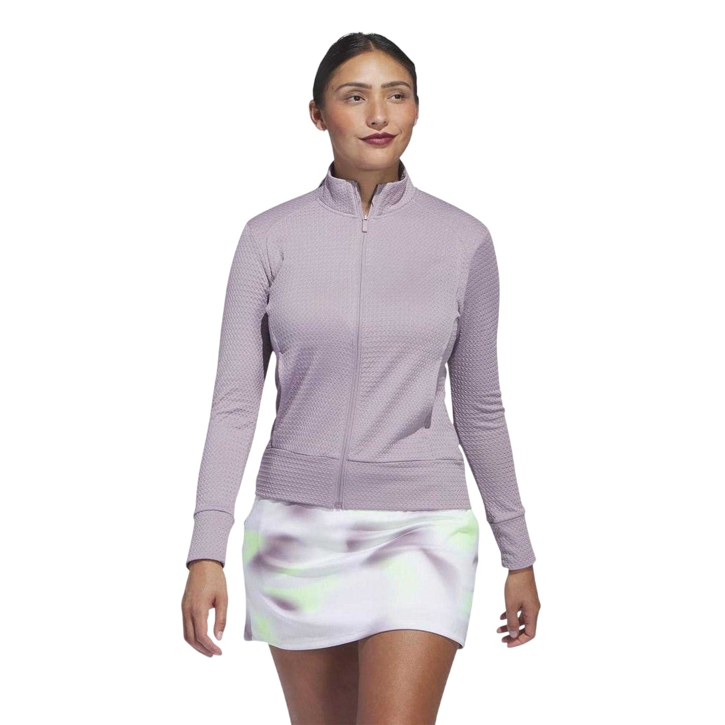 Purple - Side - Adidas Womens-Ladies Ultimate 365 Textured Jacket