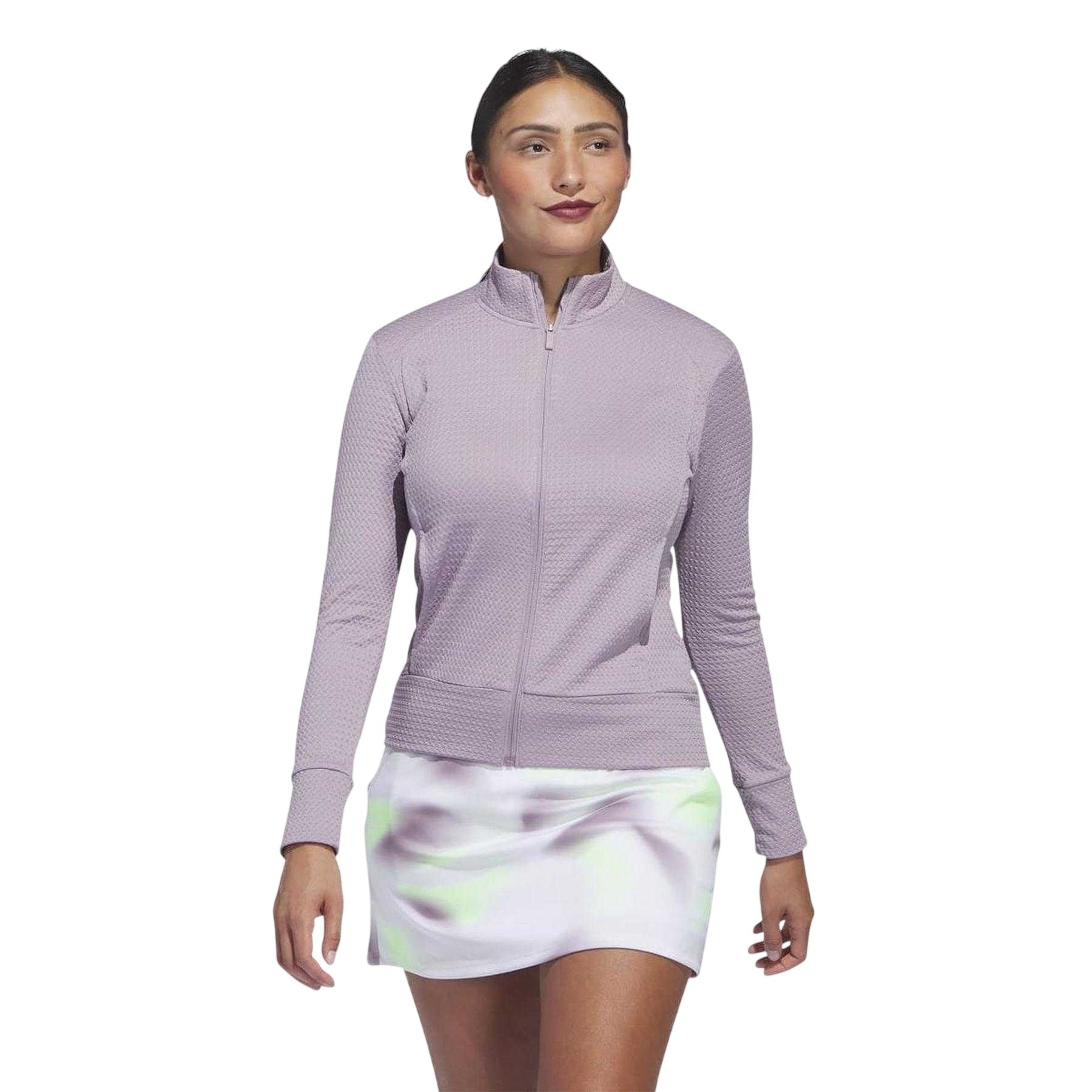 Purple - Side - Adidas Womens-Ladies Ultimate 365 Textured Jacket