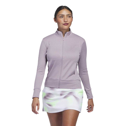 Purple - Side - Adidas Womens-Ladies Ultimate 365 Textured Jacket