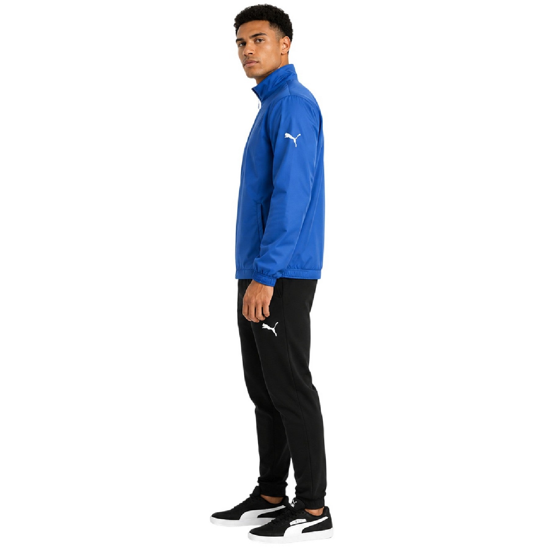 Blue - Side - Puma Mens Spirit Woven Training Jacket