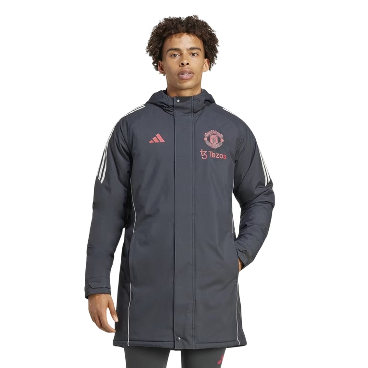 Carbon - Pack Shot - Adidas Mens 24-25 Manchester United FC Parka