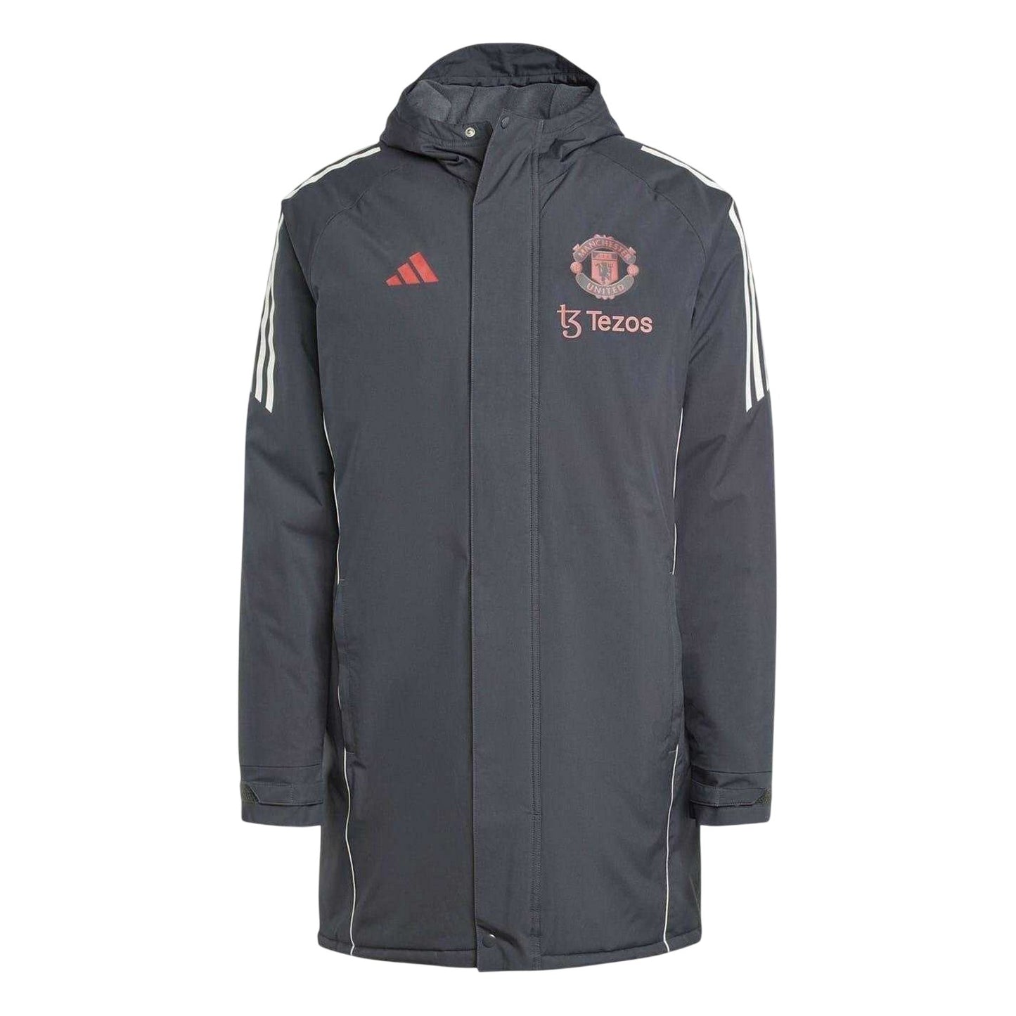 Carbon - Front - Adidas Mens 24-25 Manchester United FC Parka